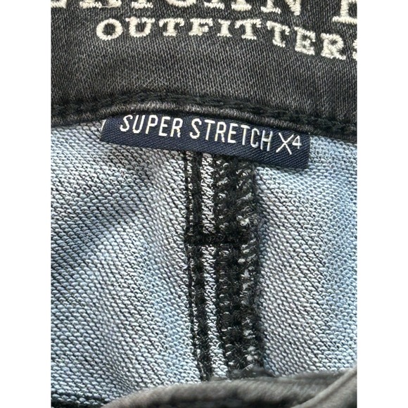 American Eagle Jeans Womens Sz 2 Short Black Jegging Super Stretch x4 Low Rise - Picture 9 of 13